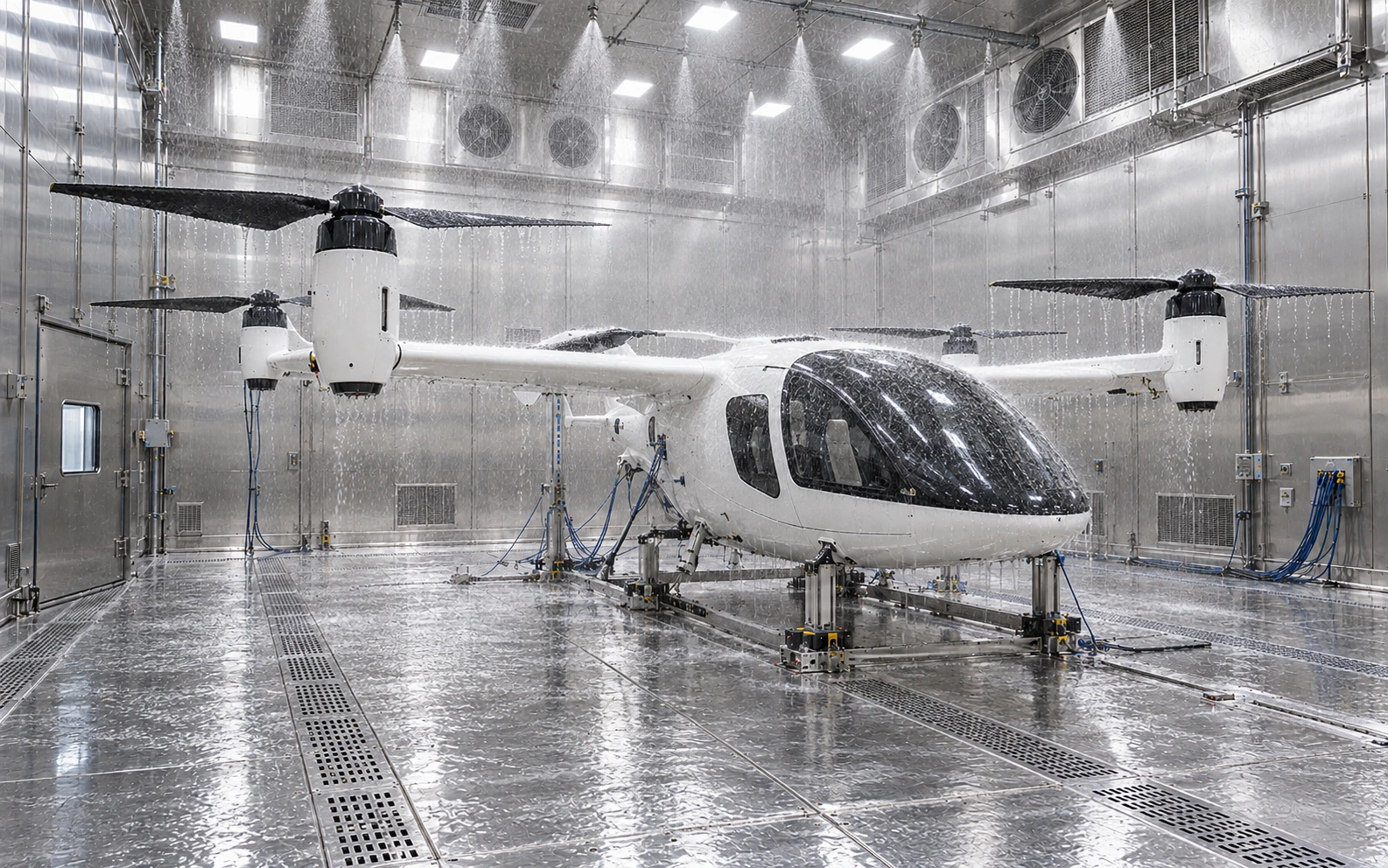 강우 환경에서의 eVTOL 시험